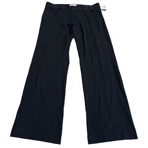 New Michael Kors Women's Dress Pants 12 Black Zip Fly Double Hook Eye Hook $110